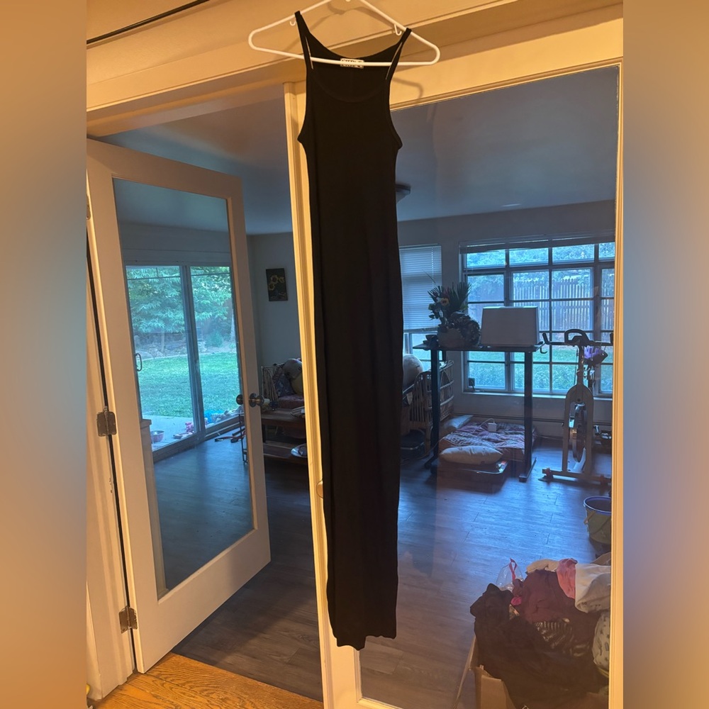 Black Tank dress maxi Eterne women’s size extra small - Picture 4 of 6